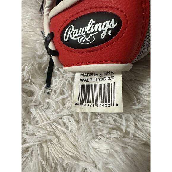 Rawlings Players Series PL10SS 10 In. Right Hand Throw Baseball Glove Red/Silver - Picture 5 of 5